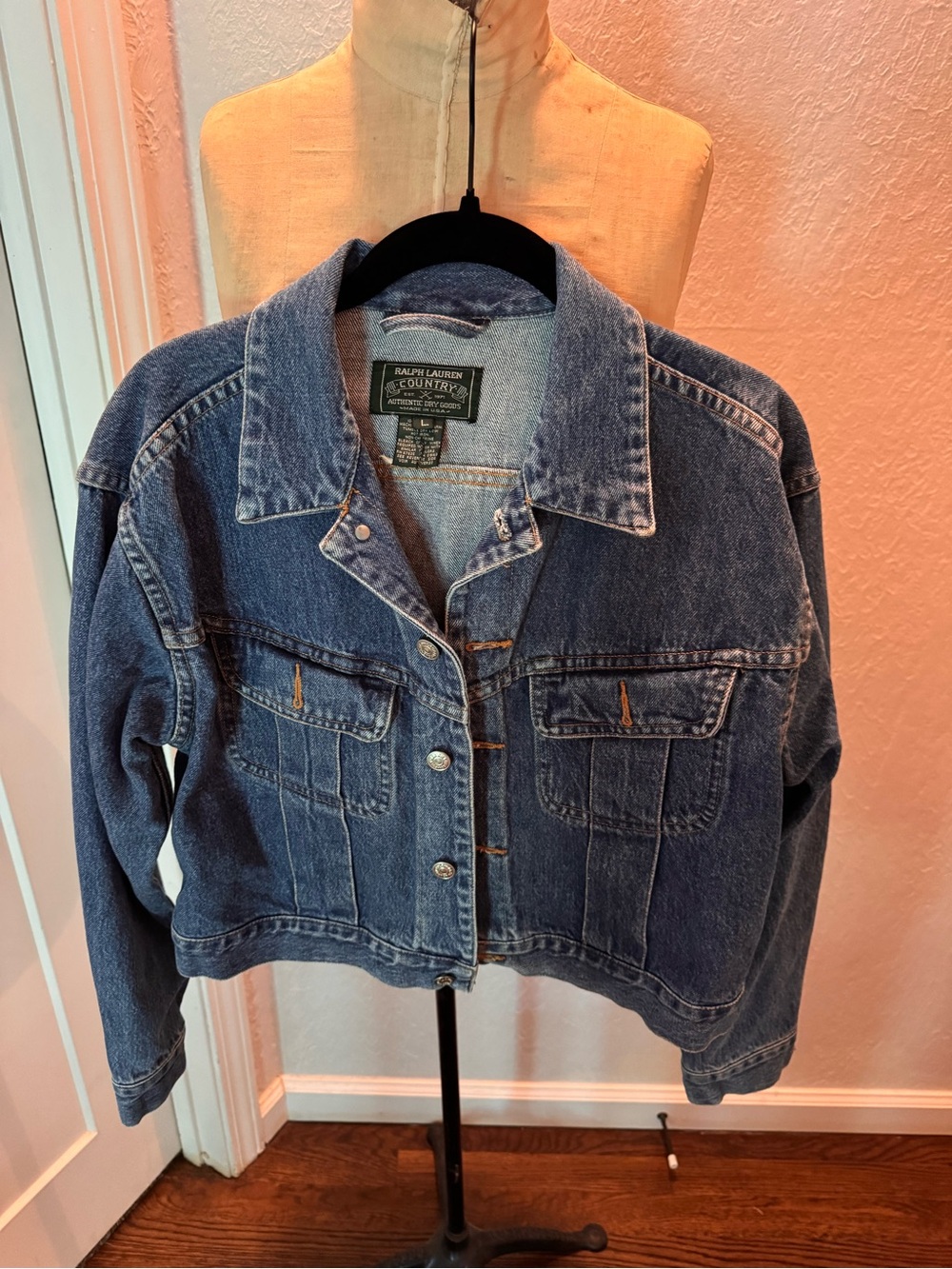 Vintage Ralph Lauren Country Denim Crop Jacket